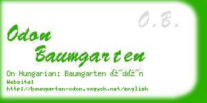 odon baumgarten business card